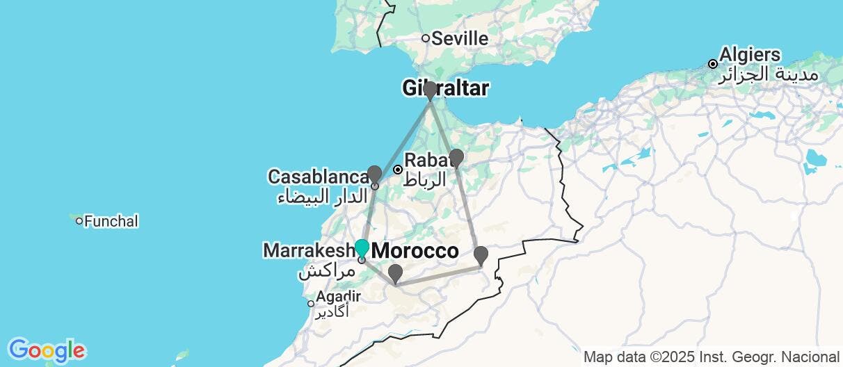 Map of Gran recorrido: entre medinas y kasbahs