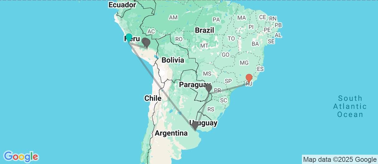 Map of Three Wonders, one epic journey