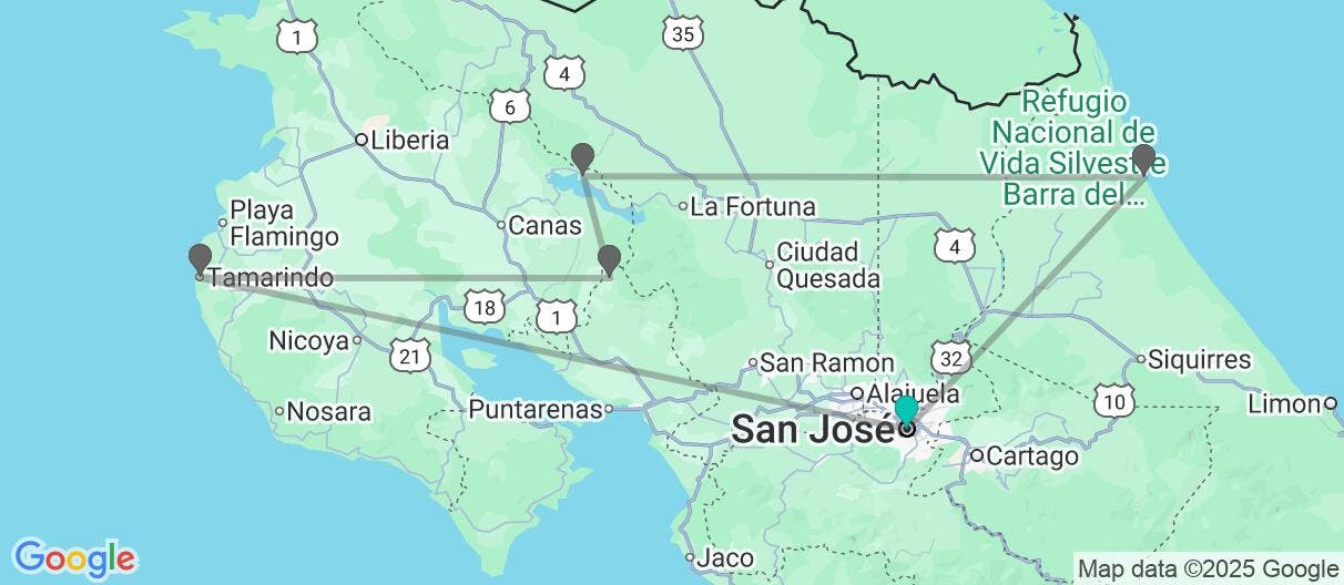 Map of La Noche Mágica de las Tortugas Marinas