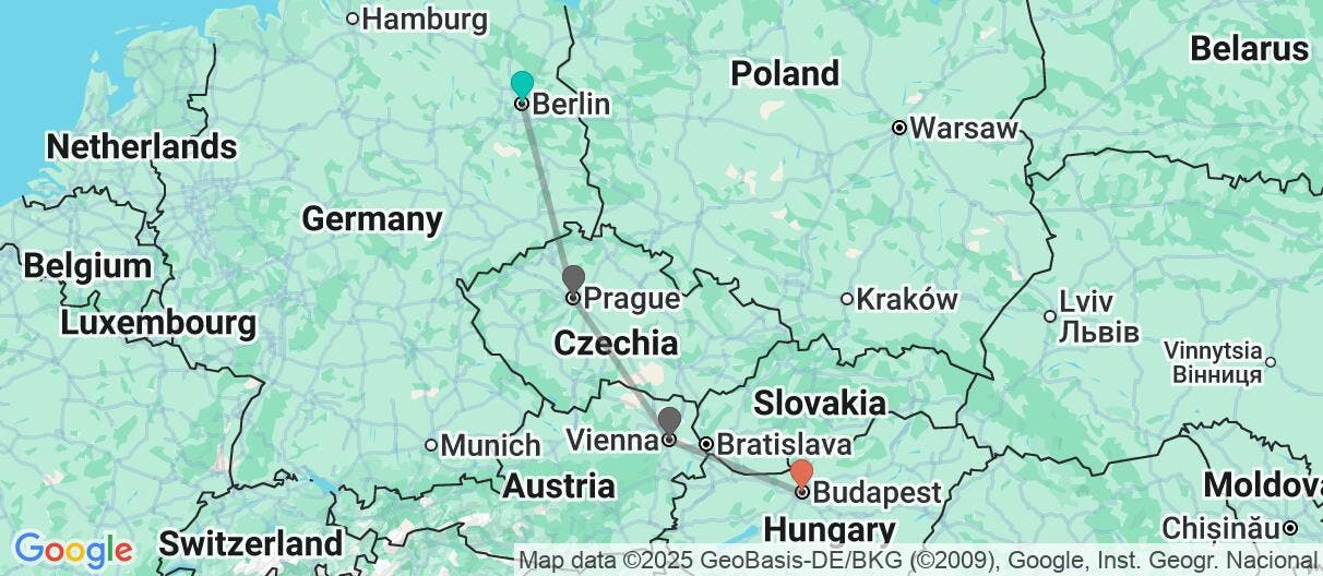 Map of Capitales de Europa Central
