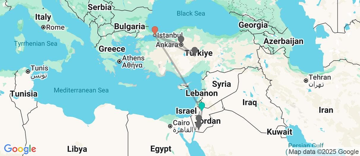 Map of Reino Hachemita y Turquía legendaria