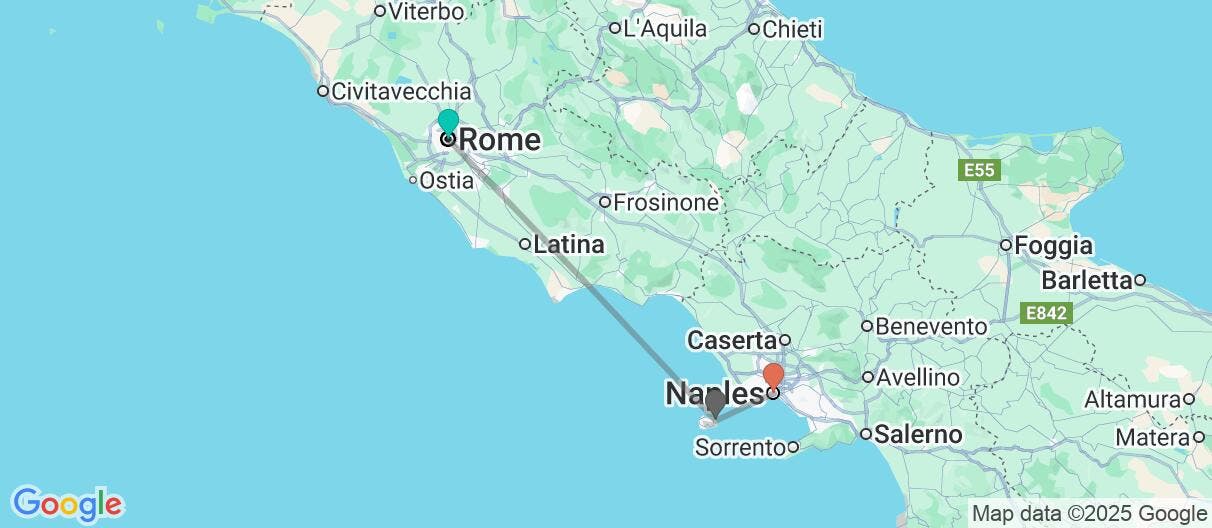 Map of Dolce vita: Roma, Ischia, Amalfi y Capri