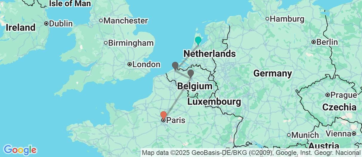 Map of Encantos de Europa: de Ámsterdam a París