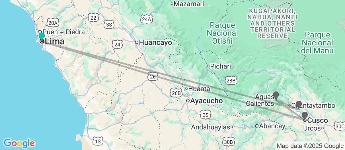 Map of Sacred Land of the Incas